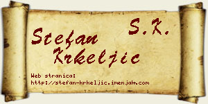 Stefan Krkeljić vizit kartica
